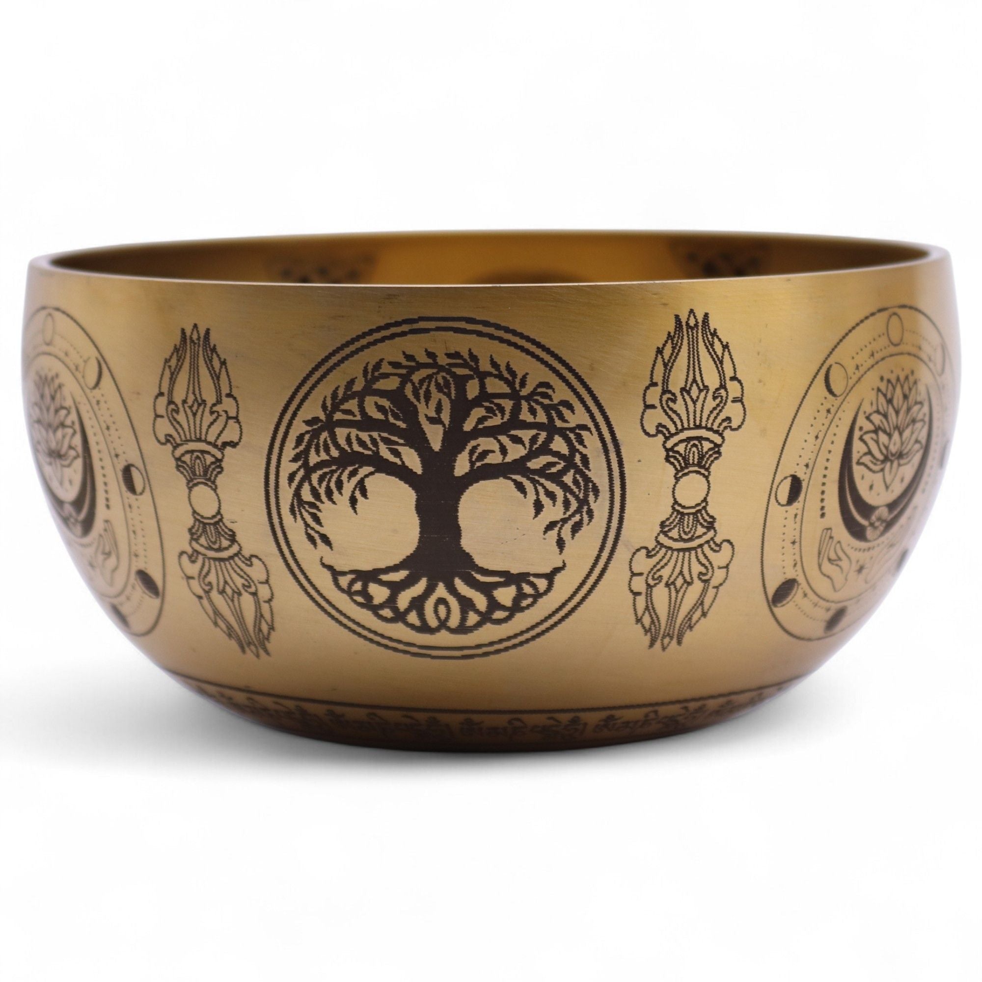 Pure Brass Etched Buddha - Set of 4 - Approx 3.85kg