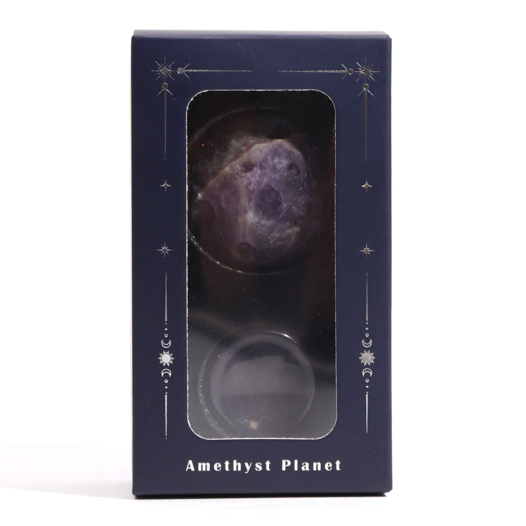 Ametyst Planet on a Sola Goldstone Stand (JUPITER)